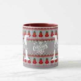 Enkel Elegant Modern Monogram Jul högtid Mugg