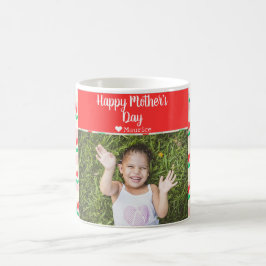 Enkel Elegant Modern Mors dag Photo Namn Kaffemugg