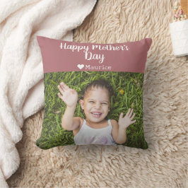 Enkel Elegant Modern Mors Dags Foto Namn Kudde