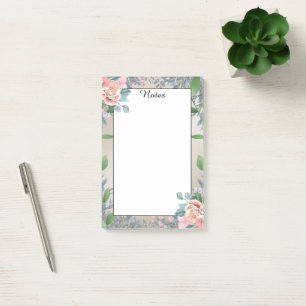 Enkel Elegant Modern Rosa ros Post-it Block