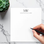 Enkel Elegant Modernt Monogram Anteckningsblock<br><div class="desc">Skapa din egen personliga anteckningsbok med eleganta minimalistiska monogram-initital och namn.</div>