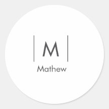 Enkel elegant monogram bröllesman manliga linjer n