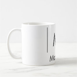 Enkel elegant monogram bröllesman mans linjer namn kaffemugg