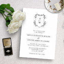 Enkel Elegant Monogram Bröllop