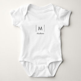 Enkel elegant monogram bröllopsgäst manliga linjer t shirt