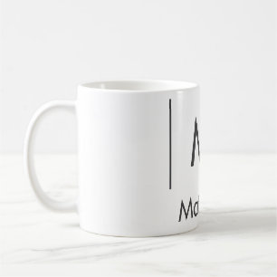 Enkel elegant monogram groomsman man linjer namn kaffemugg