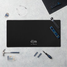 Enkel Elegant Monogram Minimalistisk Svart och Vit