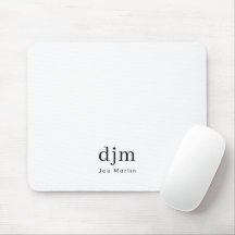 Enkel Elegant Monogram Minimalistisk Svart & Vit