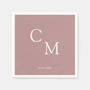 Enkel elegant, monogram napkin pappersservett