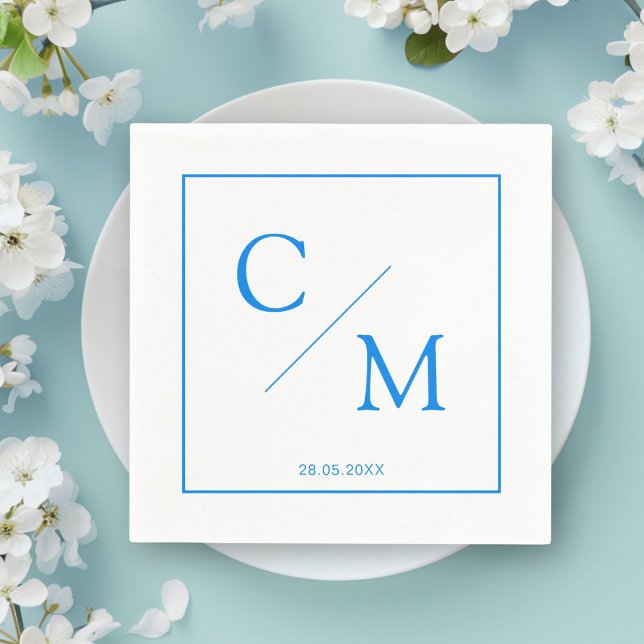 Enkel elegant, monogram napkin pappersservett (Personalized Simple Elegant Monogram Napkin)