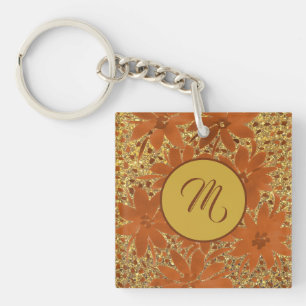 Enkel Elegant Monogrammed Guld Gnistra