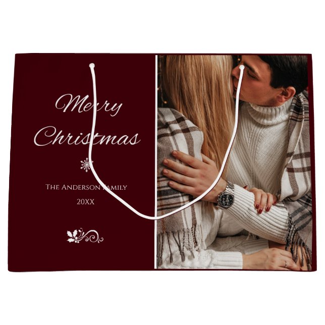Enkel & Elegant Mörk Burgunderröd Jul (Framsidan)