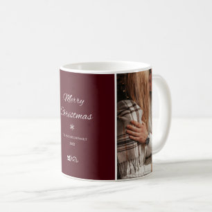 Enkel & Elegant Mörk Burgunderröd Jul Kaffemugg