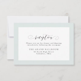 Enkel elegant mottagningskort inbjudningar