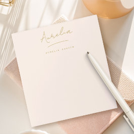 Enkel Elegant Namnteckning minimal  Rosa Guld Anteckningsblock