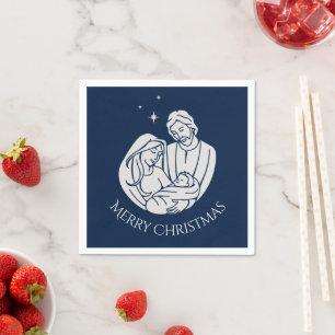 Enkel Elegant Nativitet Baby Jesus God jul Pappersservett