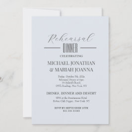 Enkel Elegant natten före repetitionsmiddag Inbjudningar