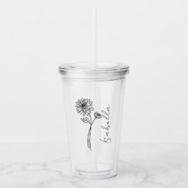 Enkel Elegant, november Blåskärmsskript Namn Take Away Mugg