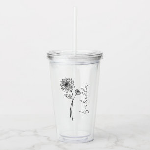 Enkel Elegant, november Blåskärmsskript Namn Take Away Mugg