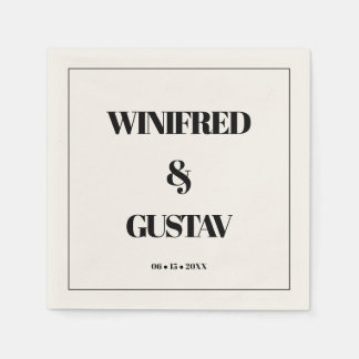Enkel elegant och chic bröllop pappersservett