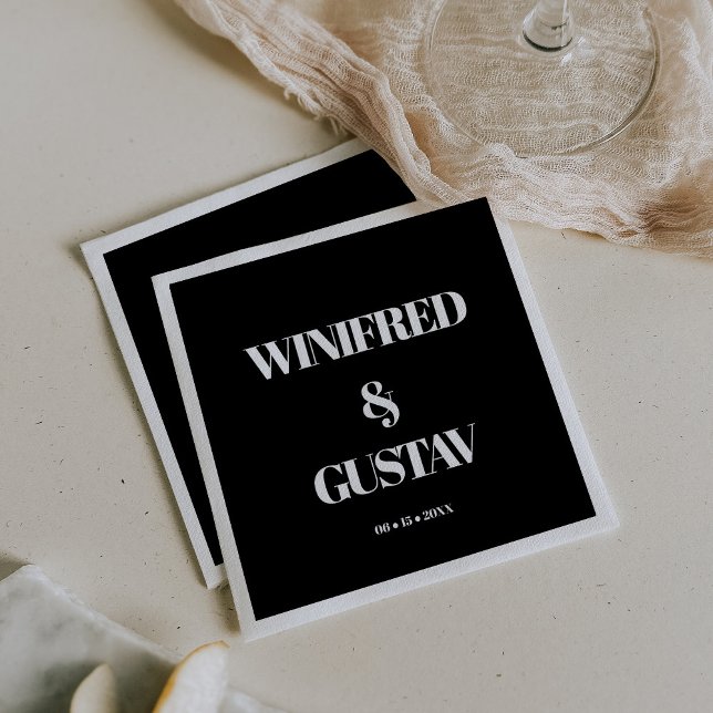 Enkel elegant och chic bröllop pappersservett (Skapare uppladdad)