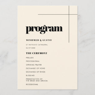 Enkel elegant och chic bröllop program