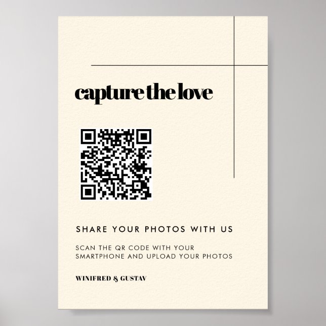 Enkel elegant och chic Fånga kärlek-tecknet Poster (Framsidan)