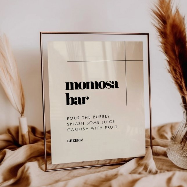 Enkel elegant och chic Momosa pub-tecken Poster (Skapare uppladdad)