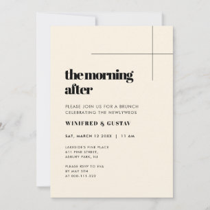 Enkel elegant och chic morgon efter Brunch Inbjudningar
