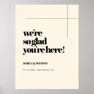 Enkel, elegant och chic Så glad att du är här Poster
