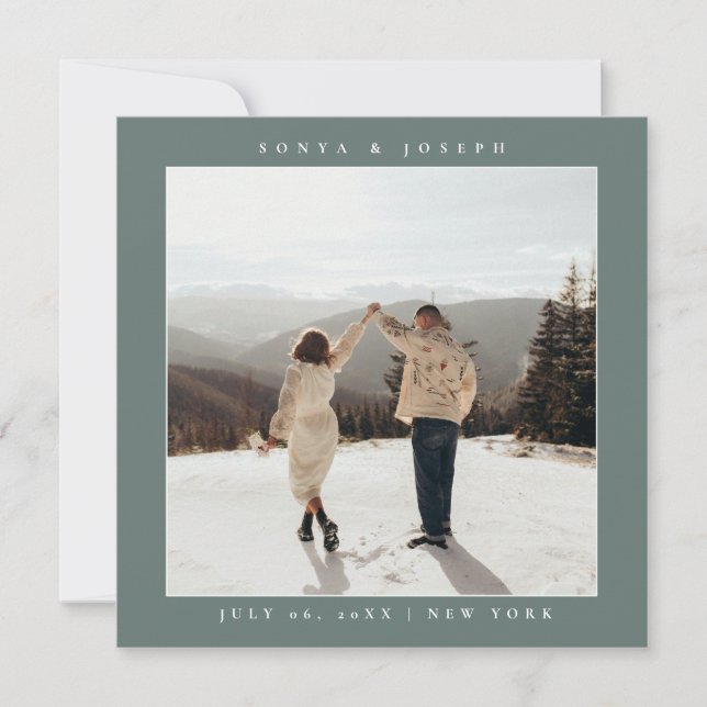 Enkel Elegant och fotospara datum för Färg Spara Datumet (Framsida)