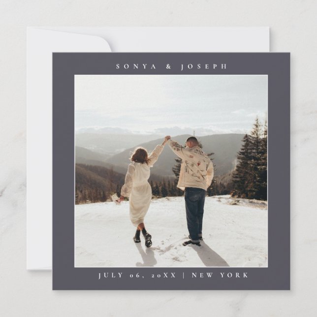 Enkel Elegant och fotospara datum för Färg Spara Datumet (Framsida)