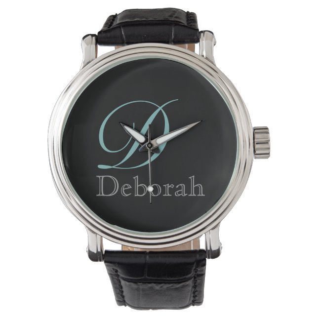 enkel, elegant och snyggt monogram armbandsur (Framsida)