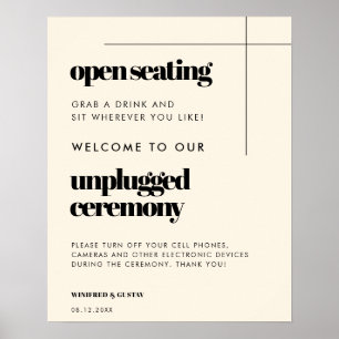 Enkel elegant Öppet sittplats Opluggad ceremoni Poster