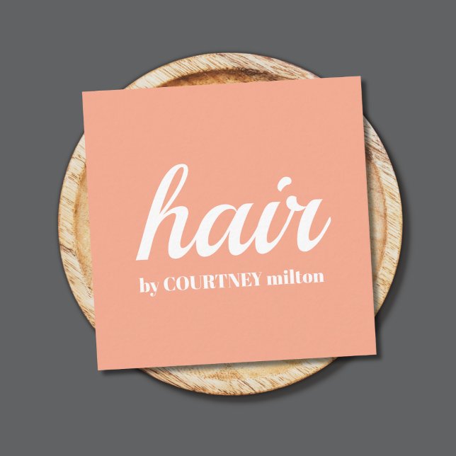 Enkel Elegant Pastel White Hair Fyrkantigt Visitkort (Skapare uppladdad)