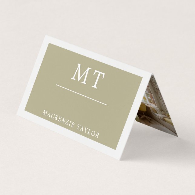 Enkel Elegant Professionell 3 Foto Visitkort (Framsida)