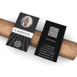 Enkel Elegant Professionell Foto QR-kod Visitkort