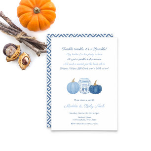Enkel Elegant Pumpkins Boy Baby Sprinkle Party Inbjudningar