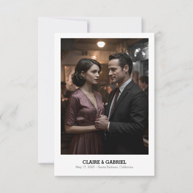 Enkel Elegant Religiös Text, Foto Spara Datum Spara Datumet (Framsida)