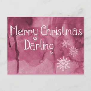 Enkel Elegant Retro Snowflake God jul Helg Vykort