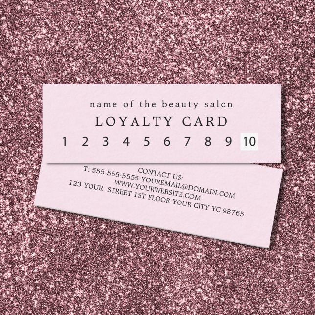 Enkel Elegant Ro White Beauty Loyalty Lojalitetskort (Skapare uppladdad)