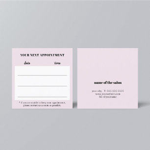 Enkel Elegant Ro White Hair Salon Tidsbeställning Kort