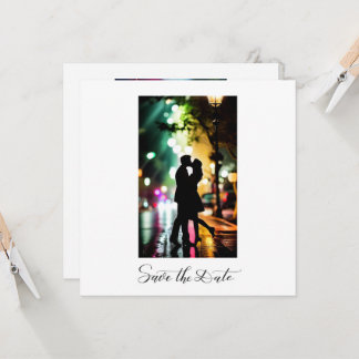 Enkel Elegant Romantisk Text Foto Svart Skrift Inbjudningar