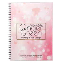 Enkel Elegant Rosa Bokeh Anteckningsbok