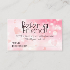 Enkel Elegant Rosa Bokeh Rabattkort