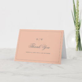 Enkel Elegant Rosa | BRÖLLOP Tack Kort