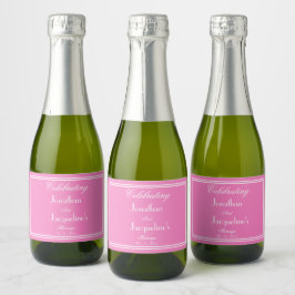 Enkel Elegant Rosa Bröllop Vita Detaljer Mini
