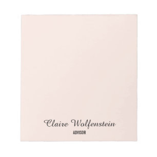 Enkel Elegant Rosa Rosa Professionell Anteckningsblock