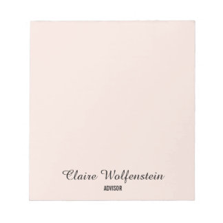 Enkel Elegant Rosa Rosa Professionell Anteckningsblock