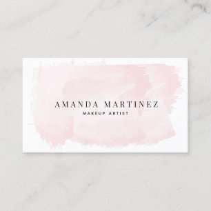 Enkel Elegant  Rosa Watercolor Social Media Visitkort